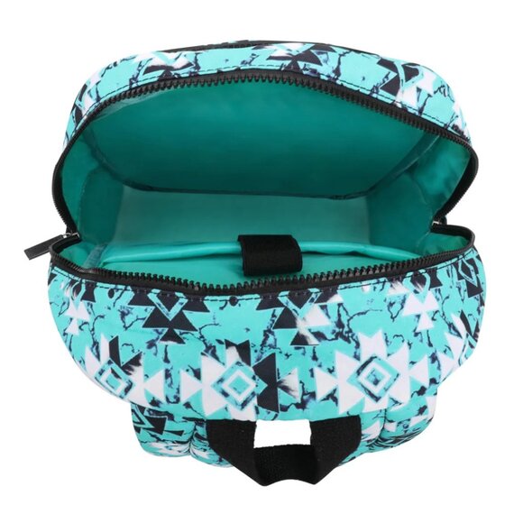 MONTANA WEST Nylon Turquoise Aztec Print Backpack Southwestern NWT - Picture 6 of 7